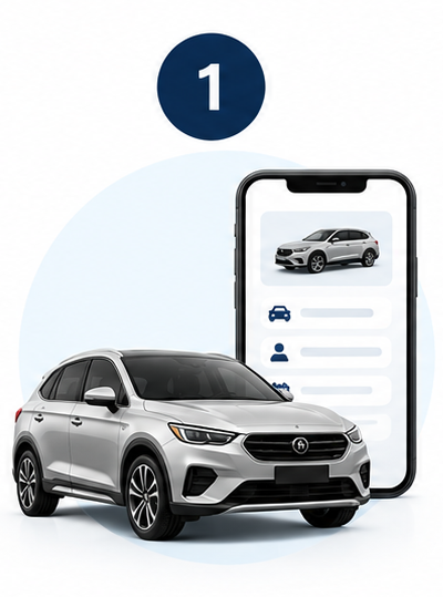Uploading a car walk-around video and RC copy via phone