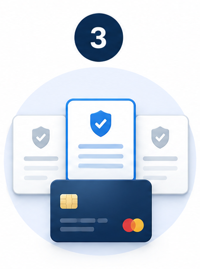 Choosing a protection plan and paying online